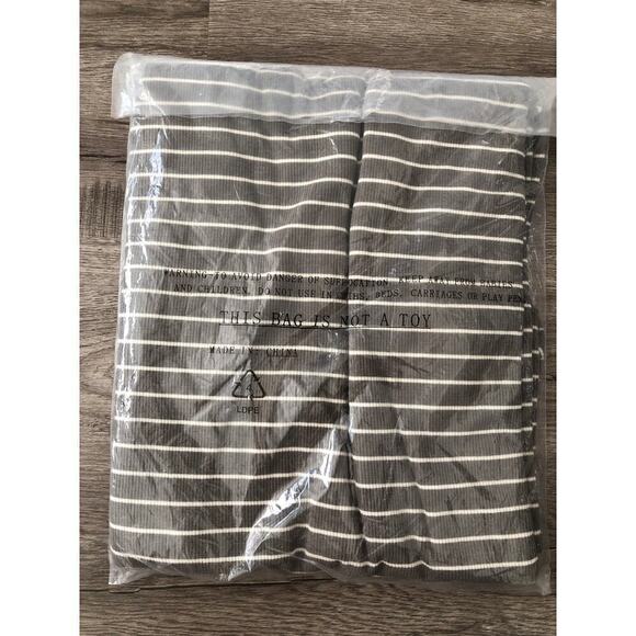 Marine Layer Lexi Daytime Dress Rib Sleeveless Bodycon Midi Olive Stripe NWT L - Picture 7 of 8